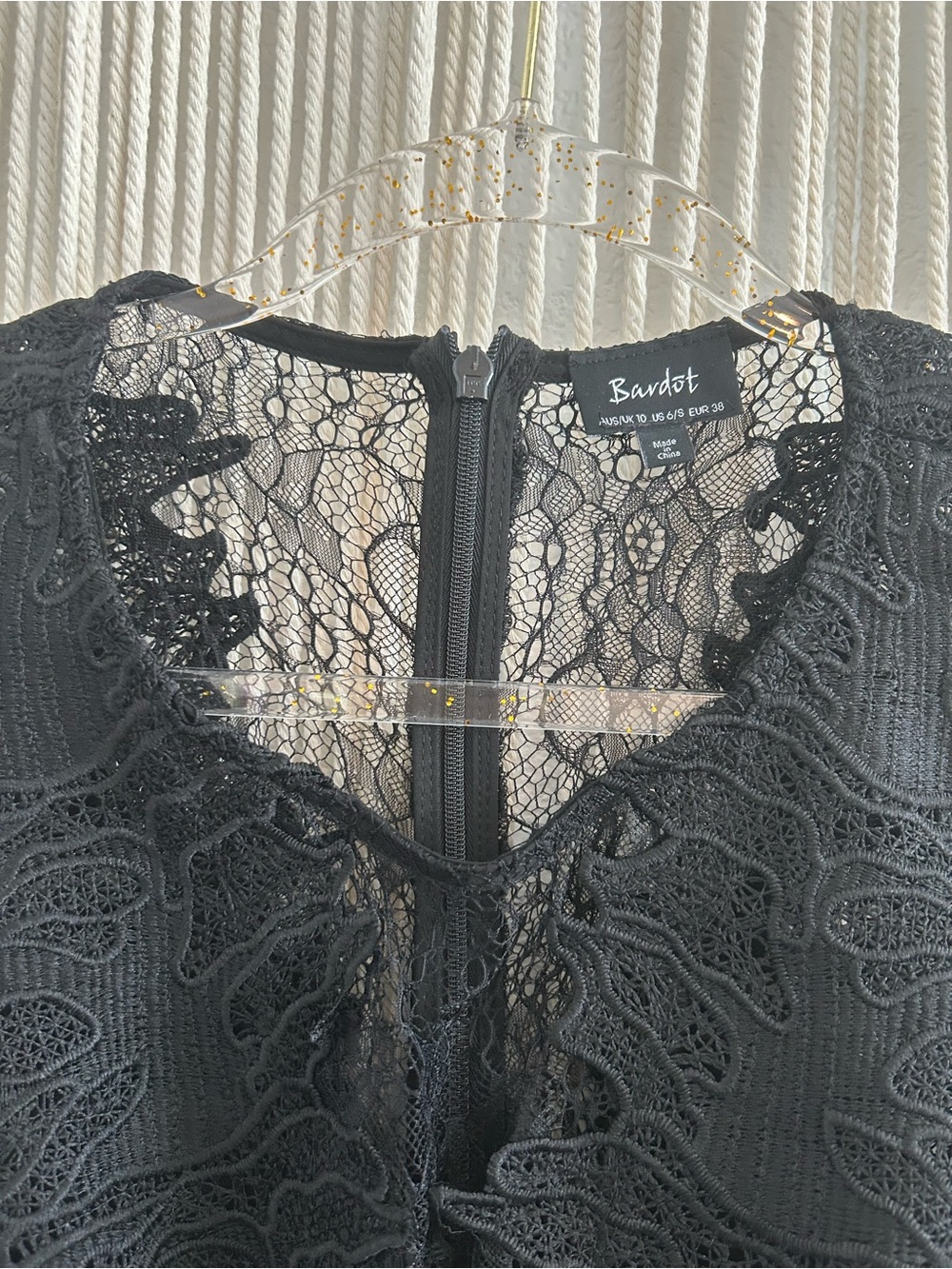 Bardot Black Lace Pleated Mini Dress - Picture 9 of 13